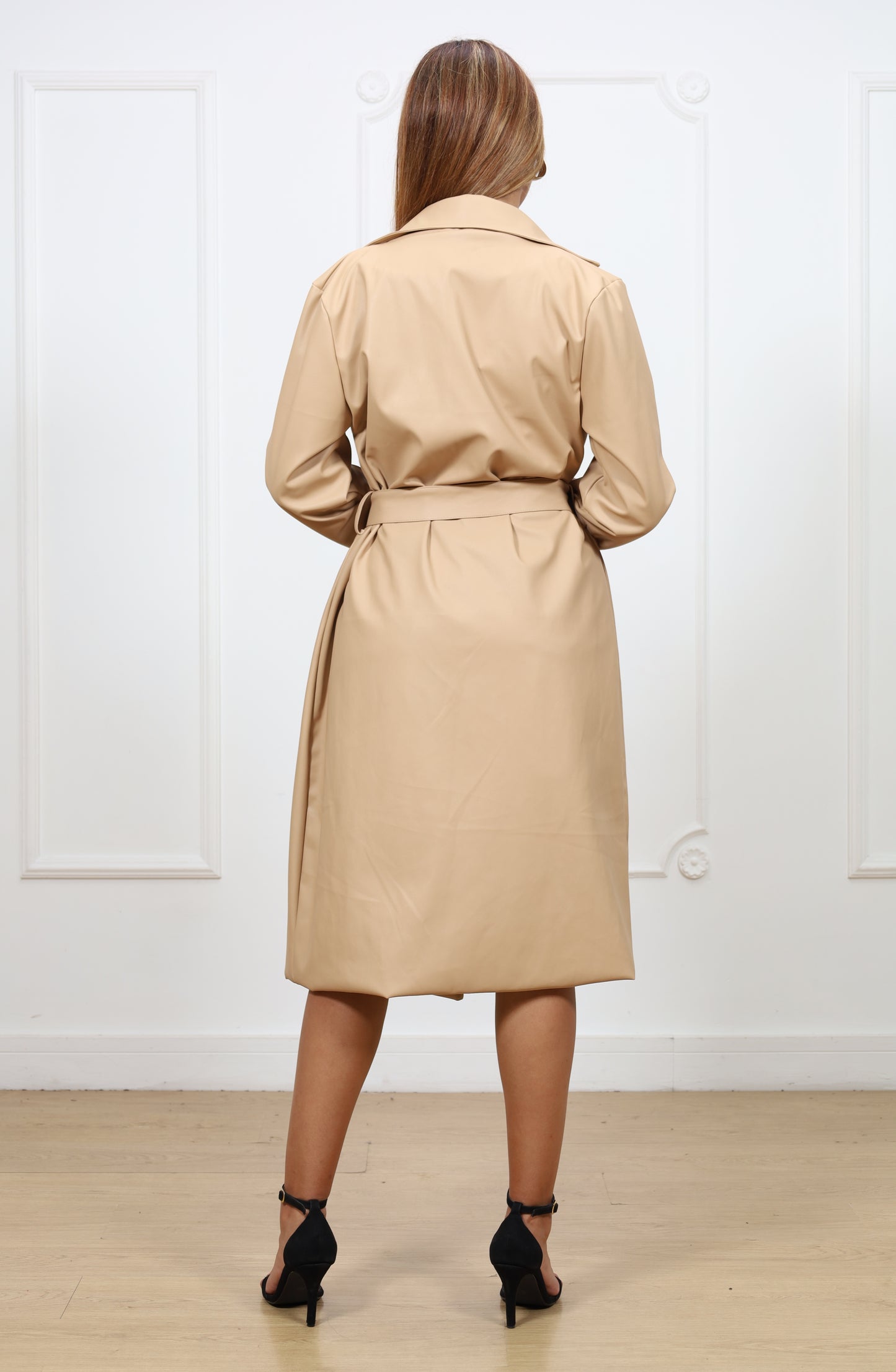 GABARDINA CUERINA BEIGE