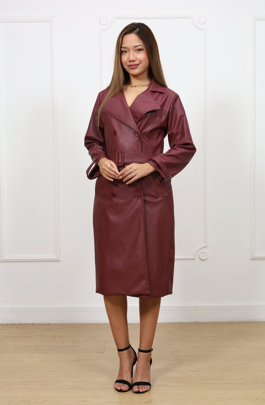 GABARDINA CUERINA  BORGOÑA