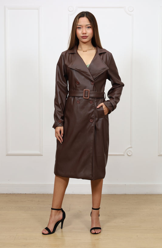 GABARDINA CUERINA CHOCOLATE